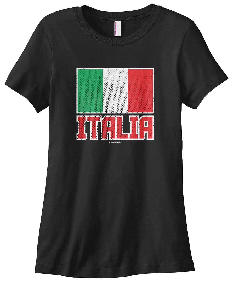 Threadrock Women S Flag Of Italia T Shirt Italy Italian Country Pride Ebay